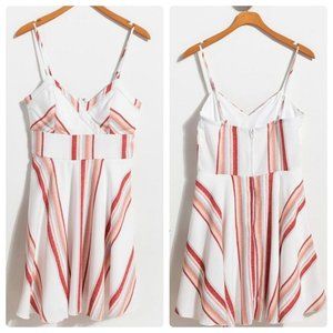 Mi Ami Ladies Spaghetti Strap Summer Stripe Night Out Beachy Chic Dress Size M